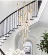 MIRODEMI® Luxury modern crystal chandelier for staircase, living space, bathroom, stairwell