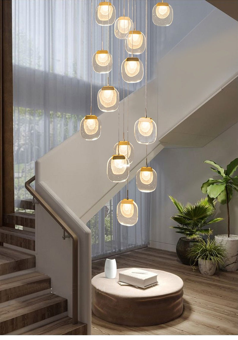 MIRODEMI® Creative LED chandelier for staircase, lobby, bedroom, stairwell