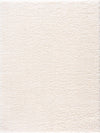 Faina Solid Cream Shag Rug Washable