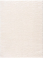 Faina Solid Cream Shag Rug Washable