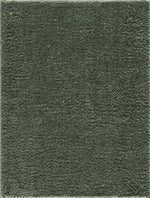 Faina Solid Green Shag Rug Washable