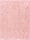 Faina Solid Pink Shag Rug Washable