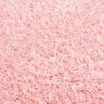 Faina Solid Pink Shag Rug Washable