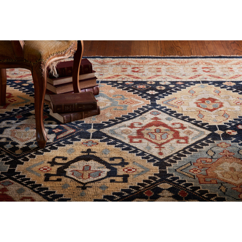 Heirloom Navy / Multi Hand-Knotted Rug