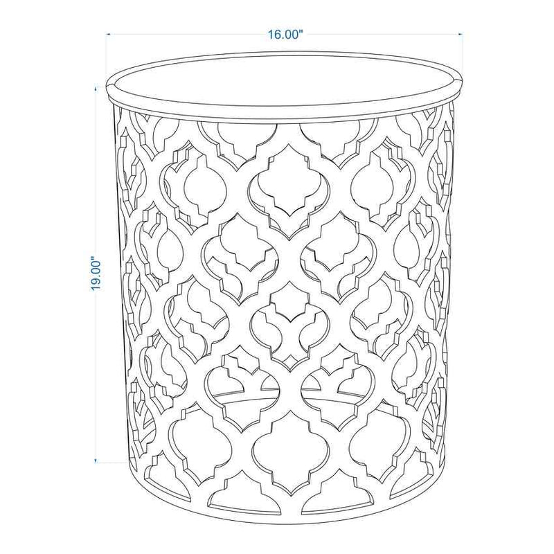 Pram White End Table