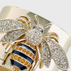 Stripey bee napkin rings, set of two