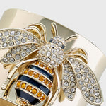 Stripey bee napkin rings, set of two