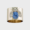 Sparkle bee napkin rings, blue, set of two