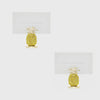 Pineapple placecard holders, yellow, set of two