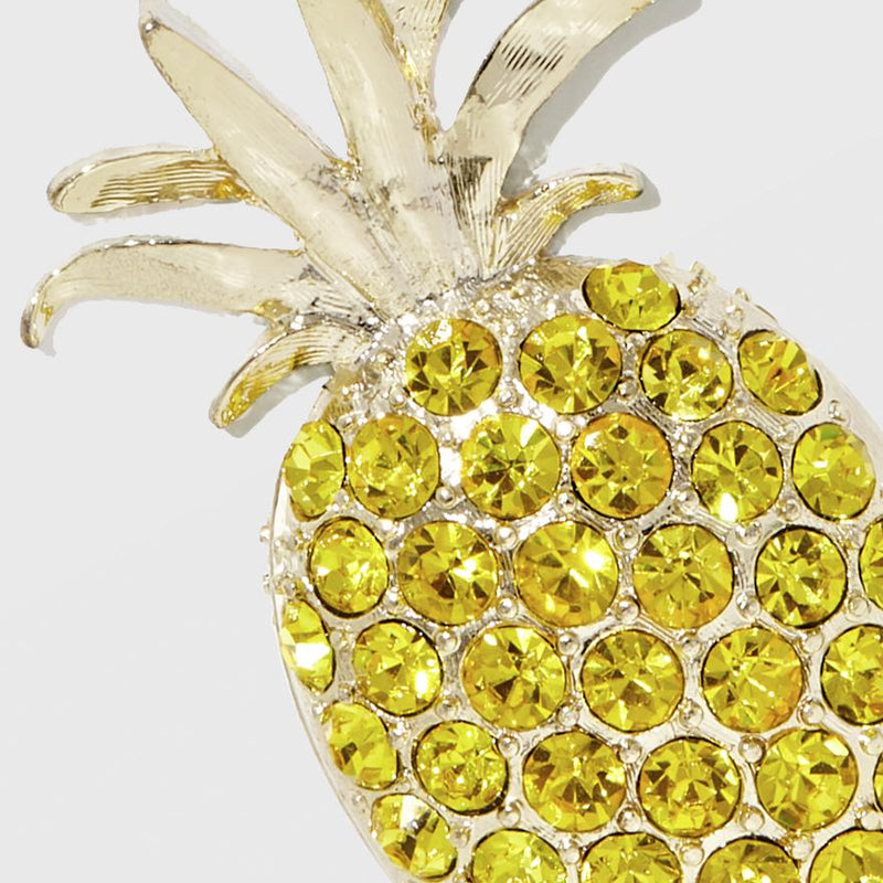 Pineapple placecard holders, yellow, set of two