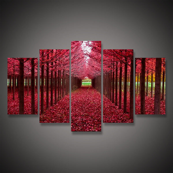 Red Forest Wall Art