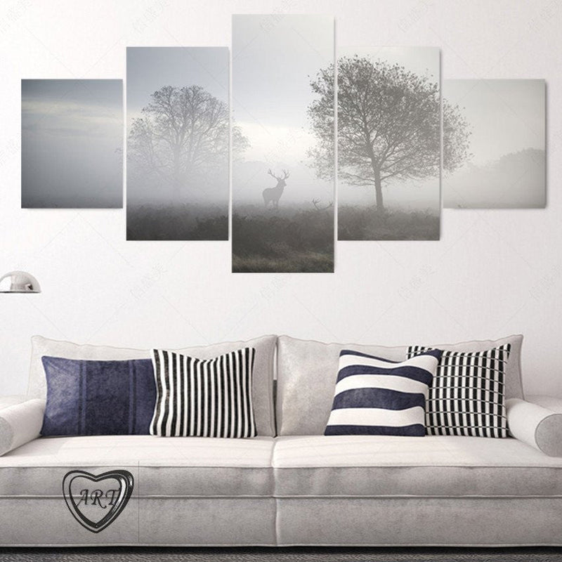 Hunting at Dusk Wall Art