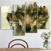 Wolf Head Silhouette Wall Art