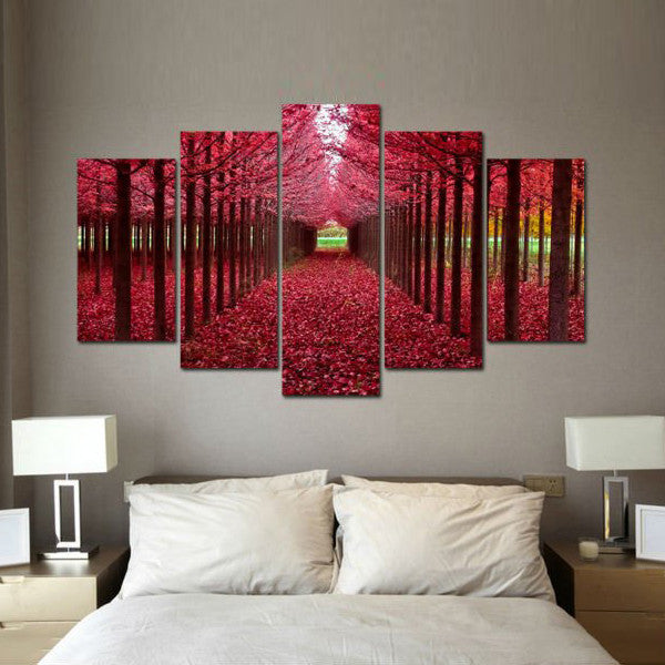 Red Forest Wall Art