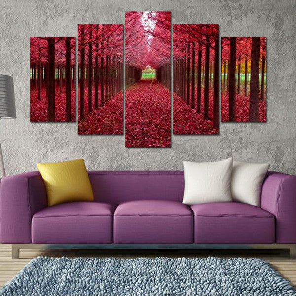 Red Forest Wall Art