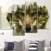 Wolf Head Silhouette Wall Art
