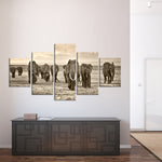 Herd Of Elephants Wall Art