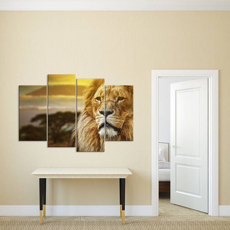 Lion In African Safari Wall Art