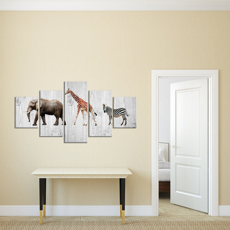 Wooden Safari Wall Art