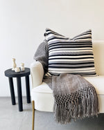 SALE SanCri B&W Thin Stripe Pillow