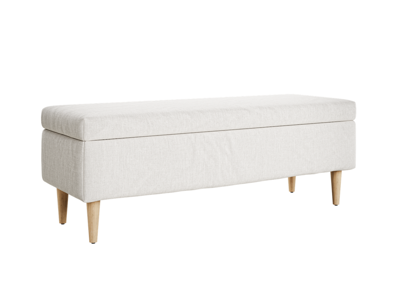 The Essential Storage Bench in Hemp