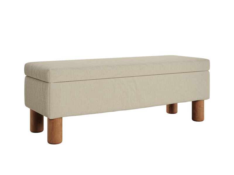 The Essential Storage Bench in Hemp