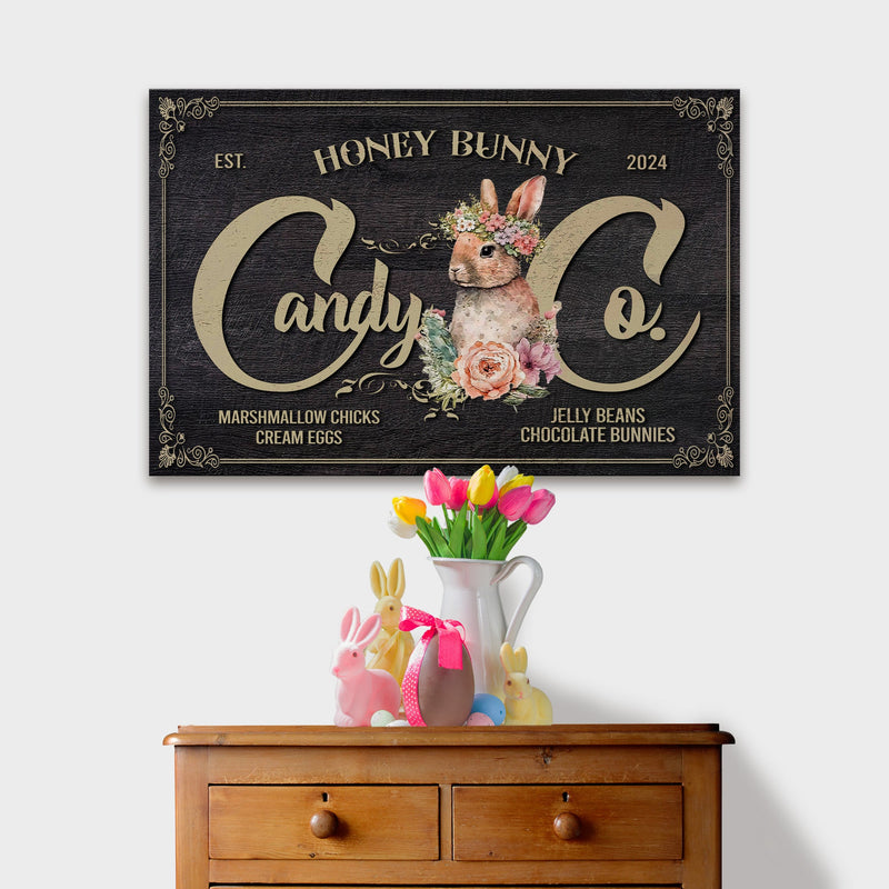 Honey Bunny Candy Company Sign III