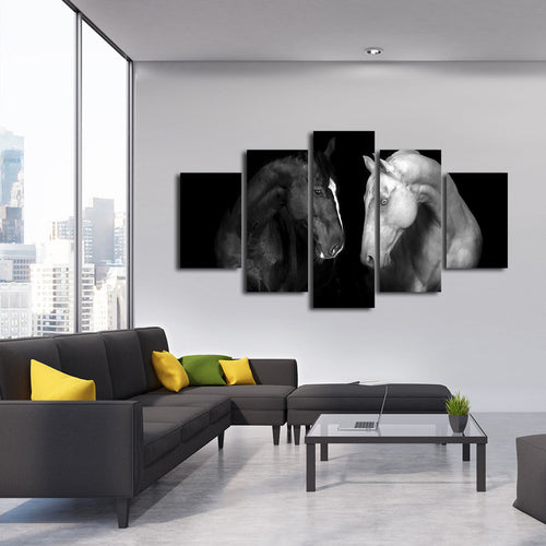 Monochromatic Horses Wall Art