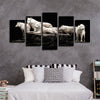 White Wolves Wall Art