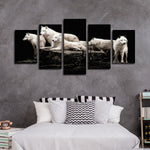 White Wolves Wall Art
