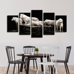 White Wolves Wall Art