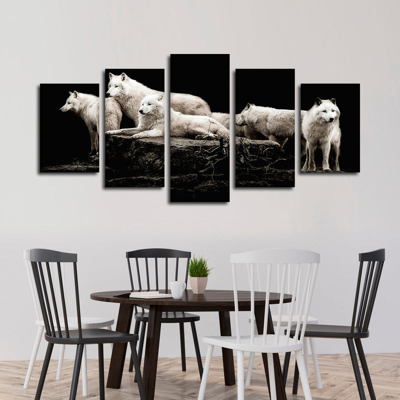 White Wolves Wall Art