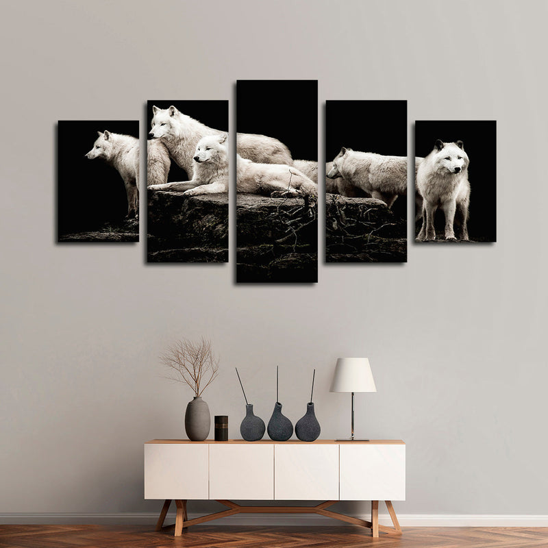 White Wolves Wall Art