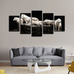 White Wolves Wall Art