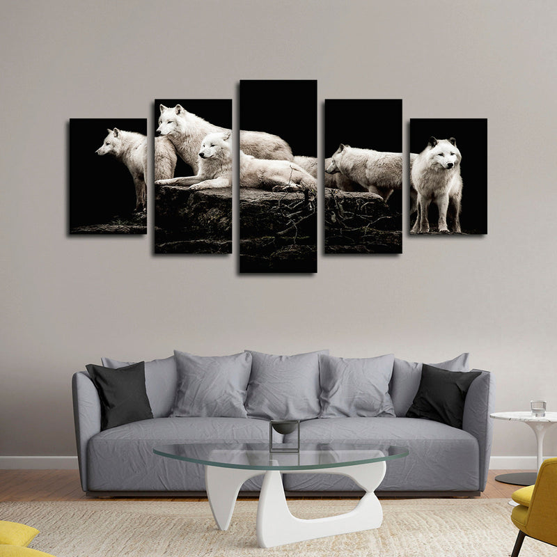White Wolves Wall Art