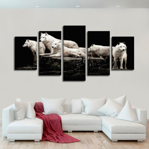 White Wolves Wall Art