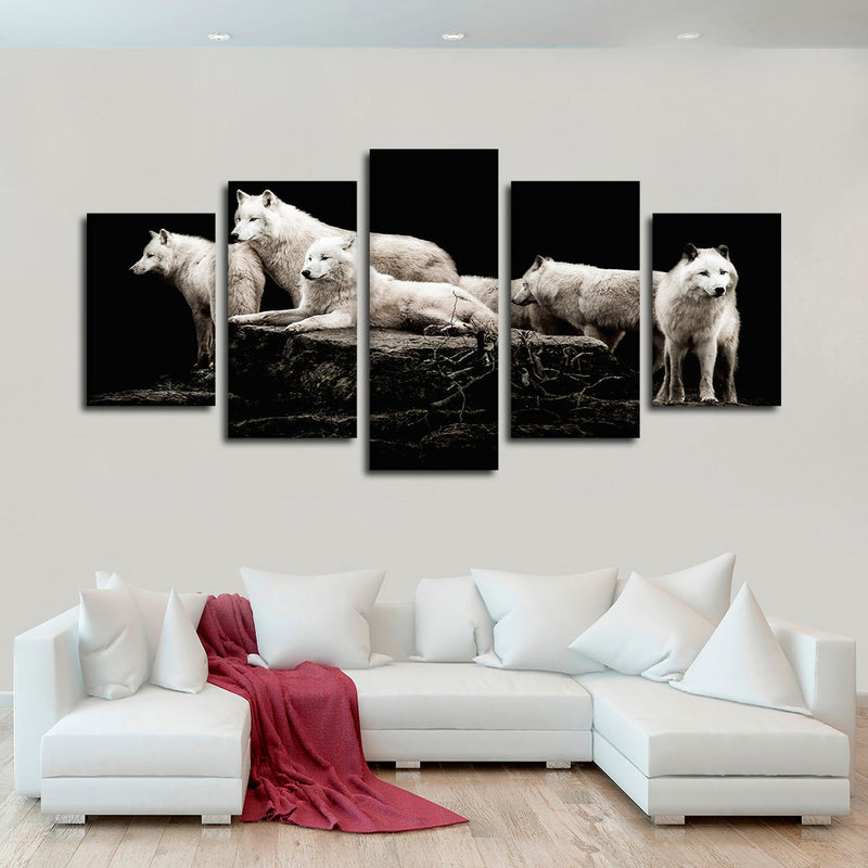 White Wolves Wall Art