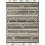 Iman Ivory/Charcoal Hand-Knotted Rug
