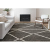 Iman Beige/Charcoal Hand-Knotted Rug