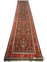 3’4” x 17’ Karabkah Antique Caucasian Wool on Wool Runner