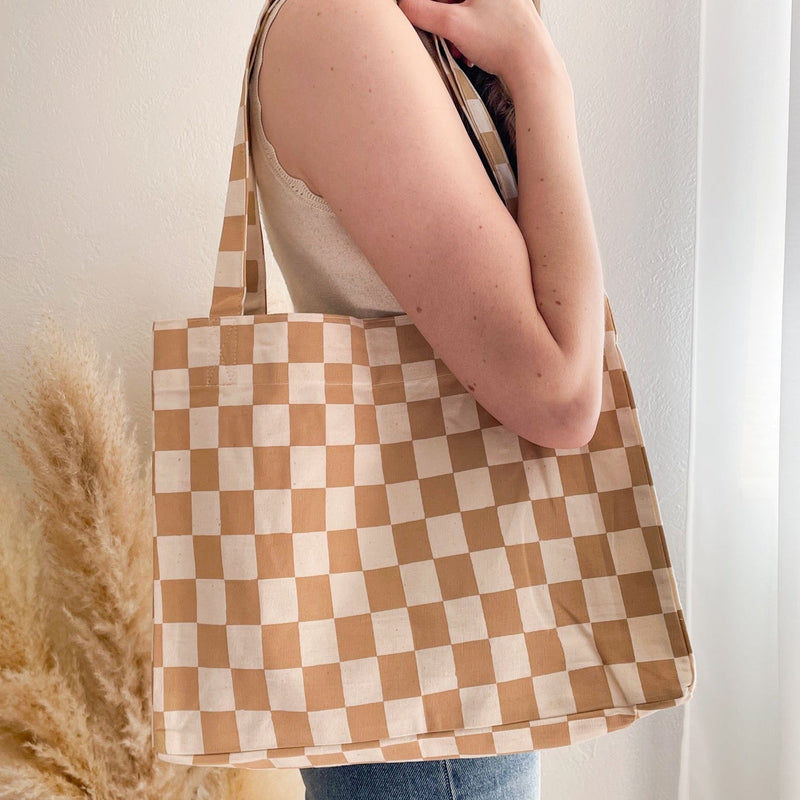 LIMITED EDITION: Checkered Tote Bag - Horizontal