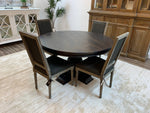 Weston 53" Round Dining Table - Natural + Black