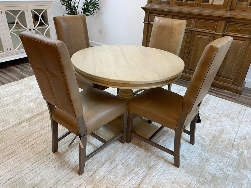 White washed oak 2025 dining table and chairs