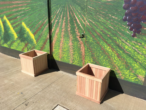 San Clemente Tapered Redwood Planter Box