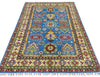 Hand-Knotted Afghani Kazak Wool Rug – 3’11″  x  6’0″