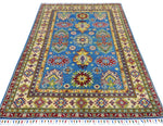 Hand-Knotted Afghani Kazak Wool Rug – 3’11″  x  6’0″