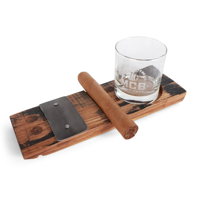 Cigar Holder with Rocks Glass