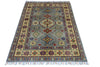 Hand-Knotted Afghani Kazak Wool Rug – 3’11″  x  5’6″