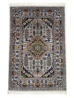 Hand-Knotted Afghani Zerkhaki Wool Rug – 3’4″  x  4’11″