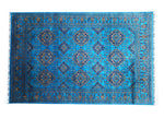 Hand-Knotted Afghani Zerkhaki Wool Rug – 6’6″  x  10’0″